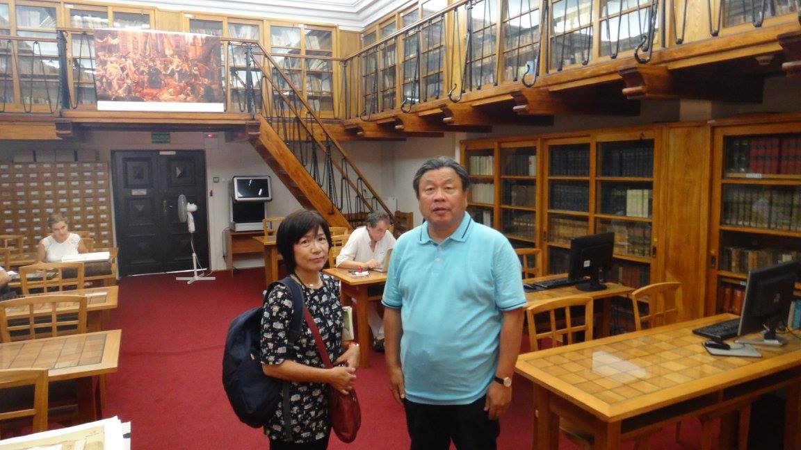 State Archives of the Capital City of Warsawにて　古田陽久、古田真美
